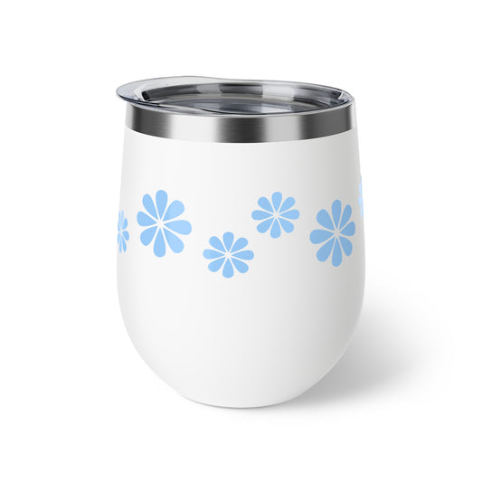 Charming Floral Insulated Cup, 12oz, Travel Mug, Cute Drinkware, Gifts for Her, Summer Cup, Outdoor Entertaining