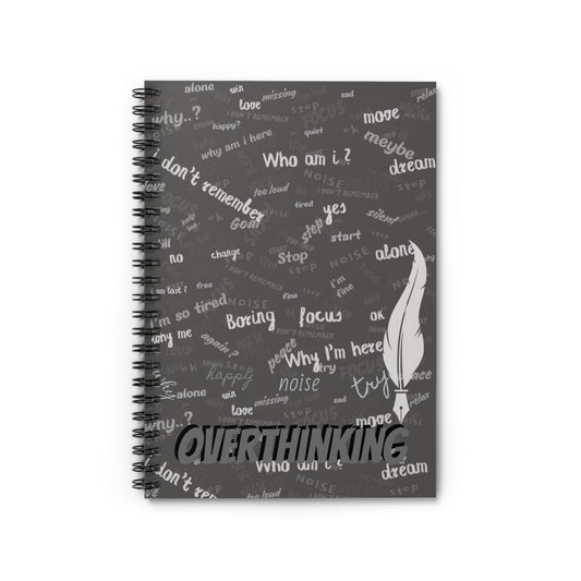 Thought-Provoking Spiral Notebook - Ruled Lines, Grey Aesthetic Stationery, Inspirational Journal, Gift for Writers, Back to School Supplies