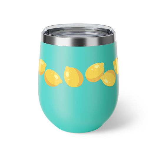 Lemon Slice Insulated Cup, Perfect for Summer Parties, Gifts for Lemon Lovers, Travel Mug, Sip & Go Drinkware