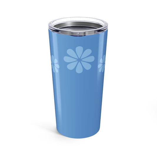 Blue Floral Insulated Tumbler | 20oz Travel Mug, Summer Vibes, Eco-Friendly Gift, Coffee Cup, Beach Ready Drinkware