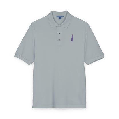 Embroidered Lavender Sprig Polo