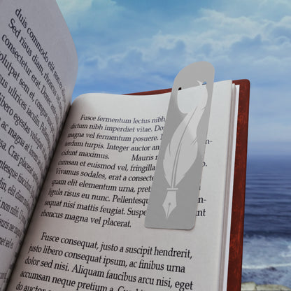 Elegant Metal Bookmark with Feather Design, Reading Gift, Book Lover Accessory, Teacher Appreciation, Literary Gift, Stationery