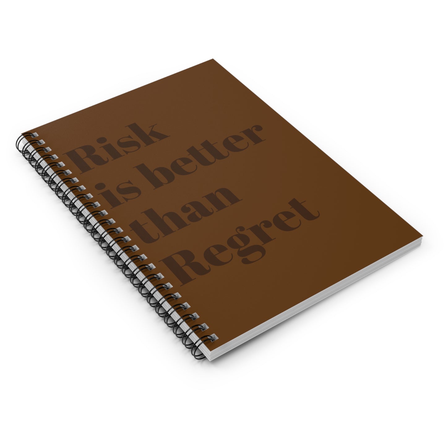 Inspirational Spiral Notebook - 'Risk is Better Than Regret', Journal, Stationery, Gift for Students, Note Taking, Motivational Notebook