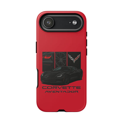 Corvette Aventador Red Phone Case — Sports Car Graphic iPhone Cover