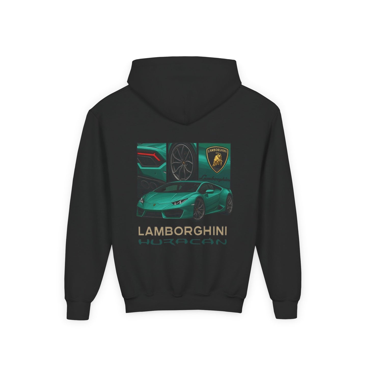 Huracán Sports Car Youth Hoodie — Lamborghini Graphic Kids Sweatshirt
