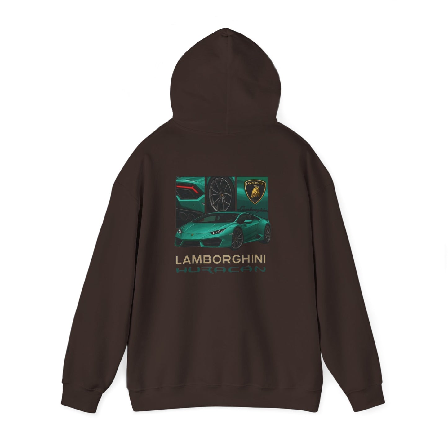 Lamborghini Huracán Graphic Hoodie — White Luxury Sports Car Pullover