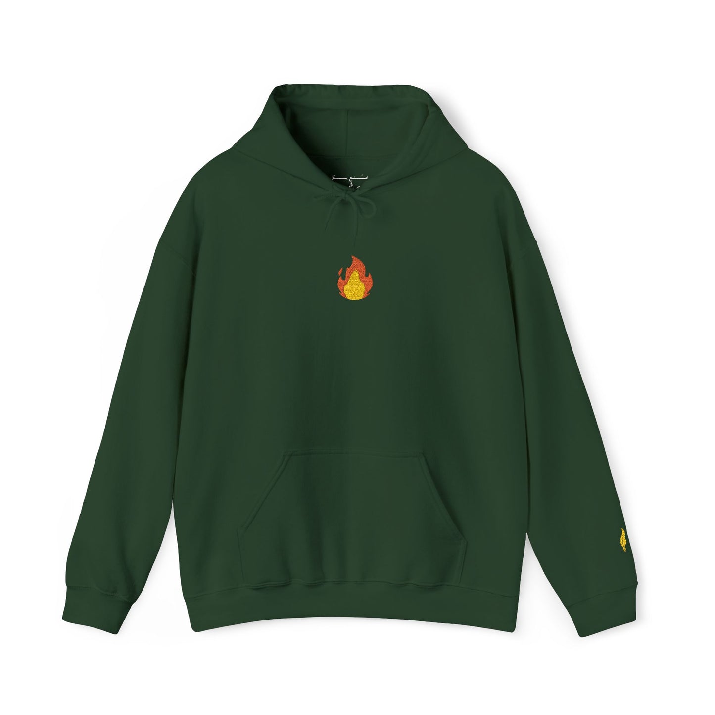 Flame Heart Hoodie — Minimal Fiery Emblem Sweatshirt