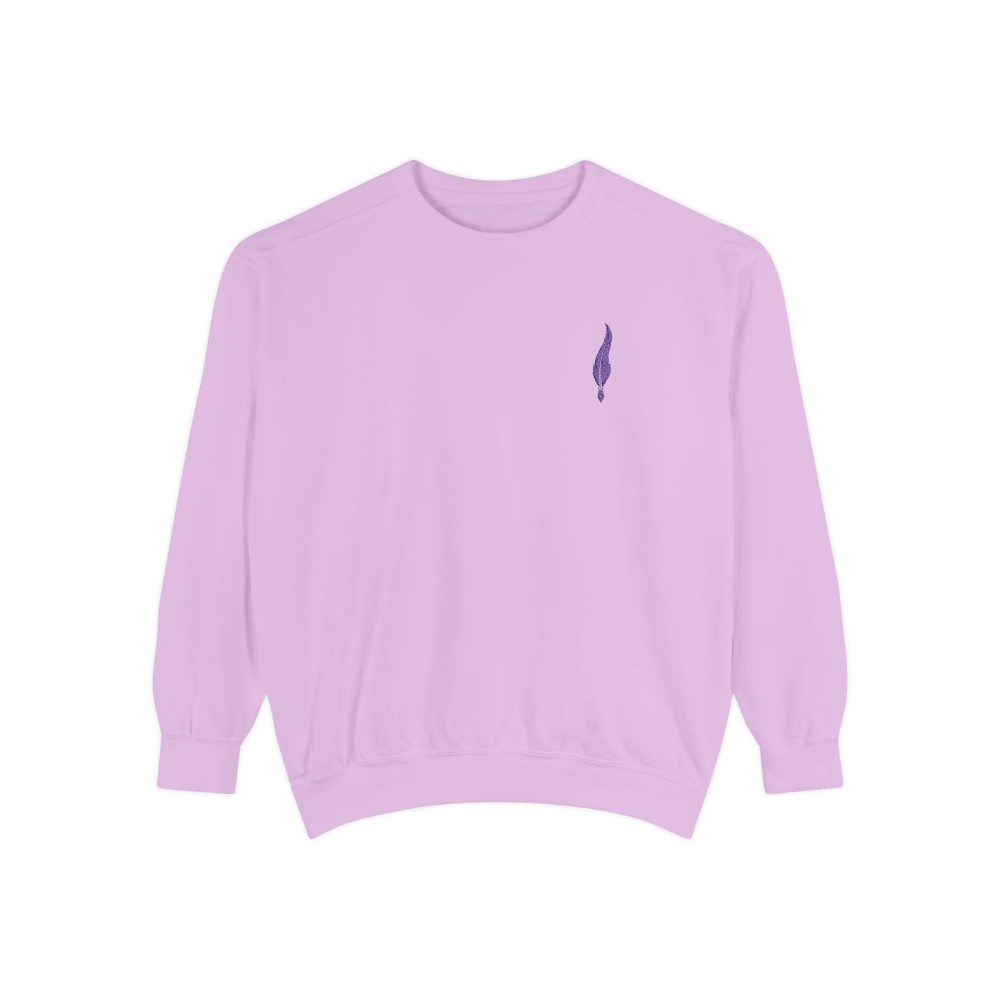 Lavender Stem Sweatshirt — Minimal Floral Crewneck