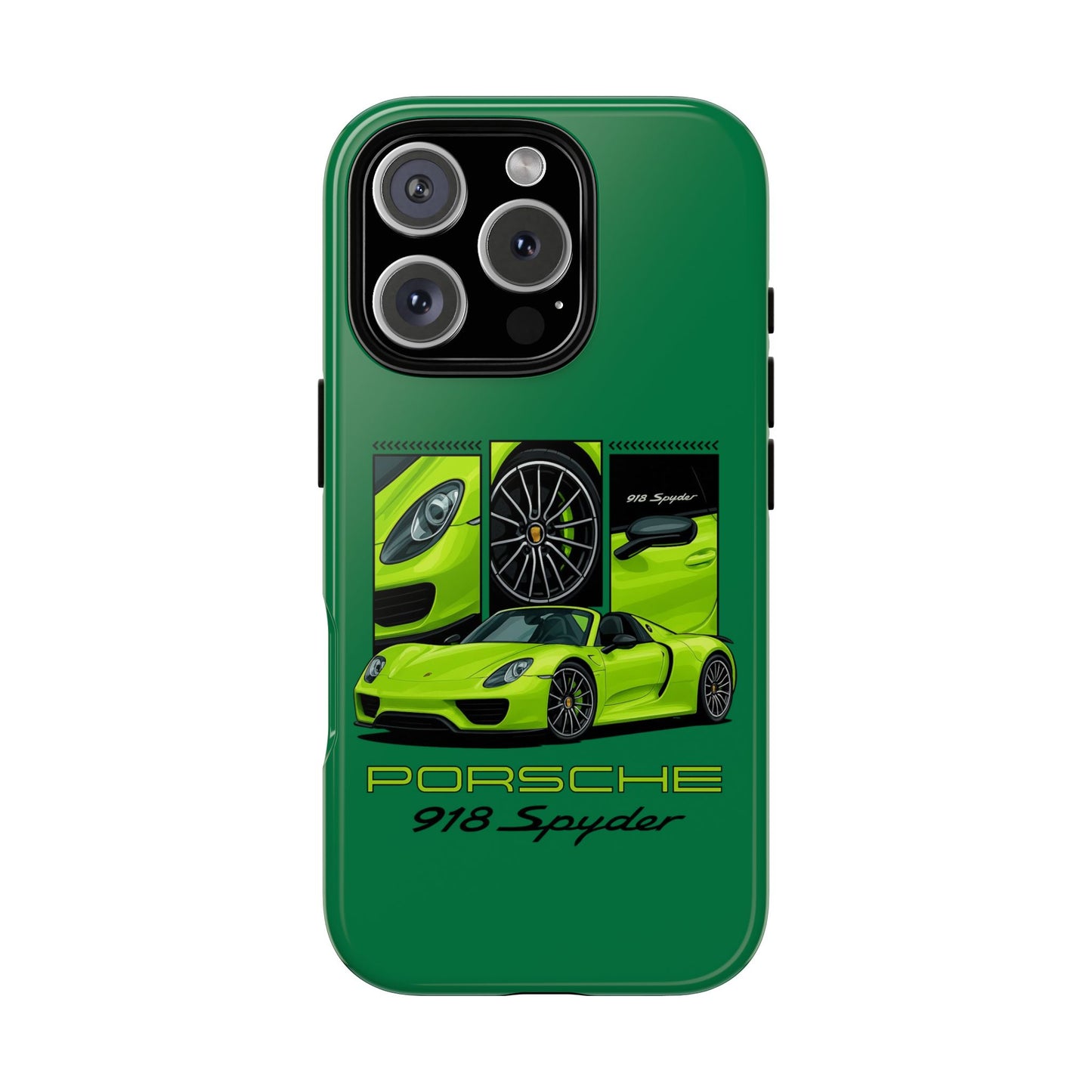 Porsche 918 Spyder Green Phone Case — Sports Car Protective Cover