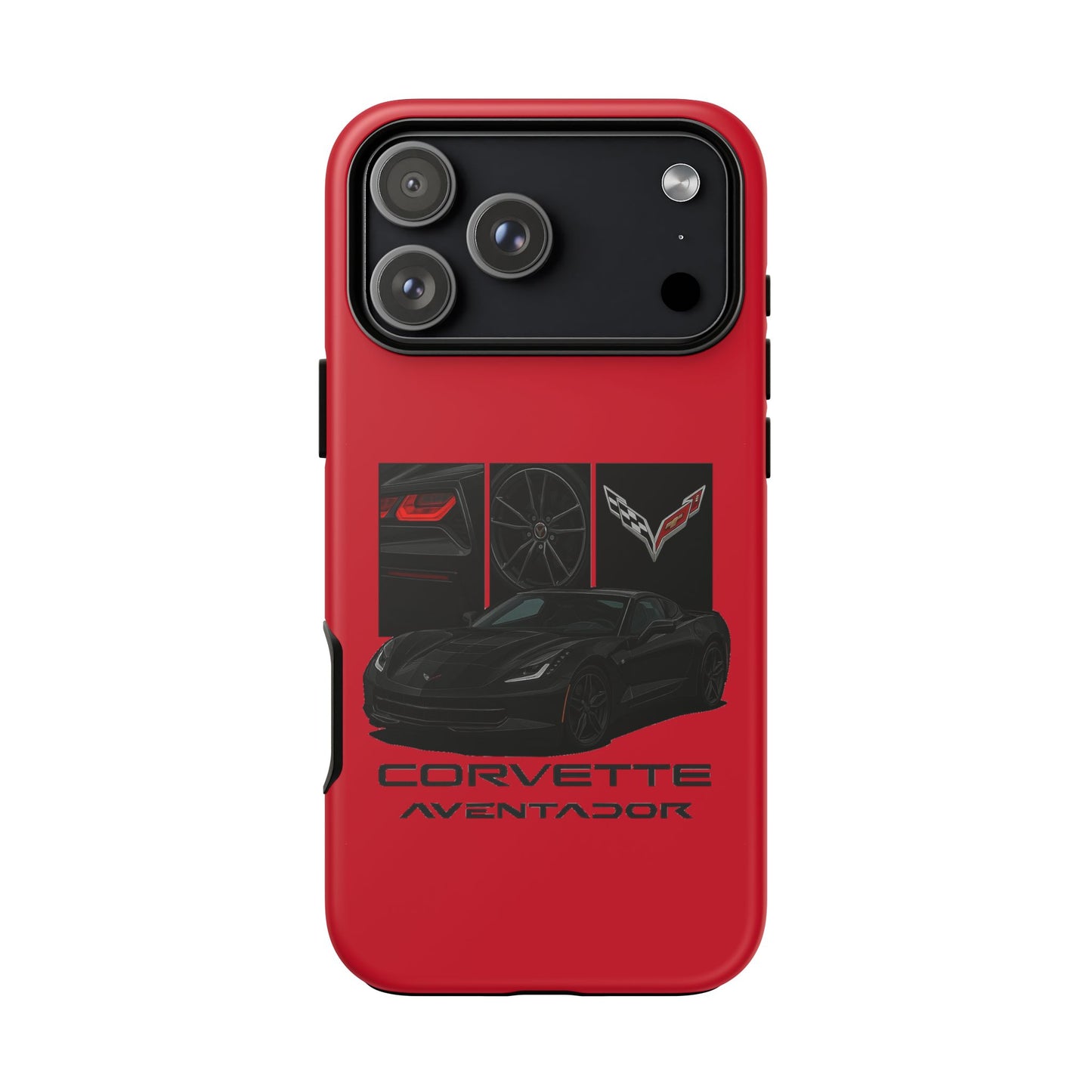 Corvette Aventador Red Phone Case — Sports Car Graphic iPhone Cover