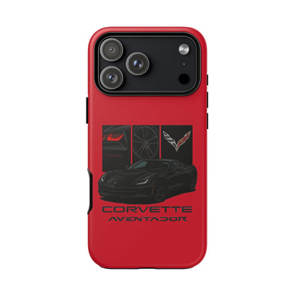 Corvette Aventador Red Phone Case — Sports Car Graphic iPhone Cover