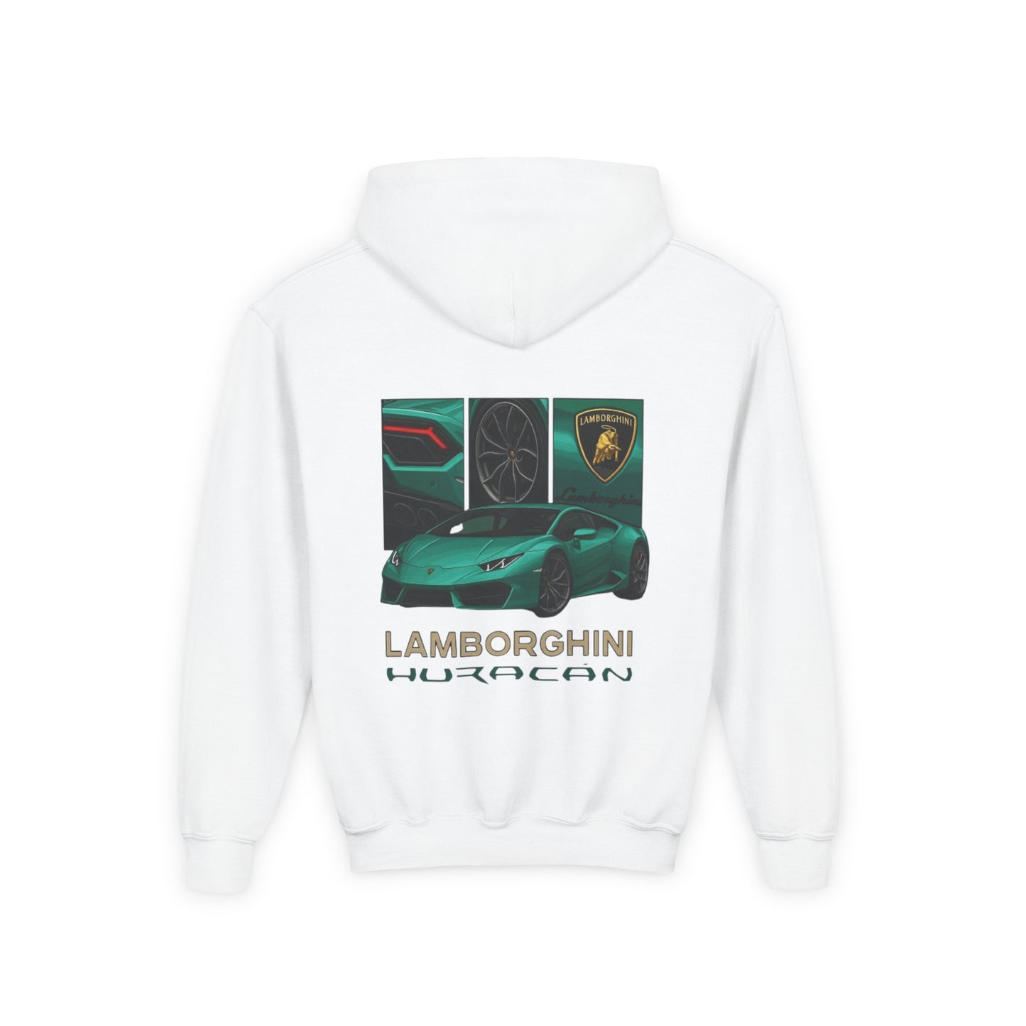 Huracán Sports Car Youth Hoodie — Lamborghini Graphic Kids Sweatshirt