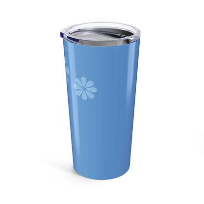 Blue Floral Insulated Tumbler | 20oz Travel Mug, Summer Vibes, Eco-Friendly Gift, Coffee Cup, Beach Ready Drinkware