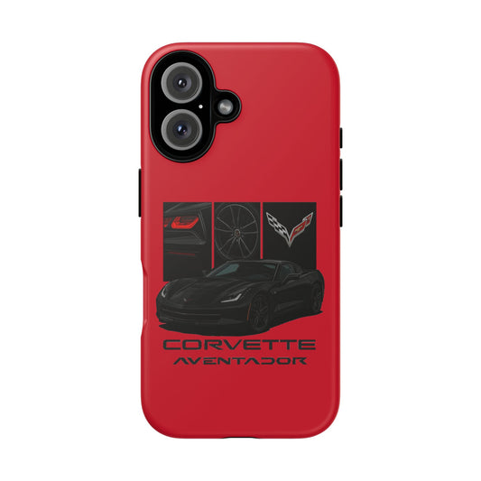 Corvette Aventador Red Phone Case — Sports Car Graphic iPhone Cover