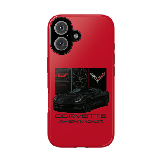 Corvette Aventador Red Phone Case — Sports Car Graphic iPhone Cover