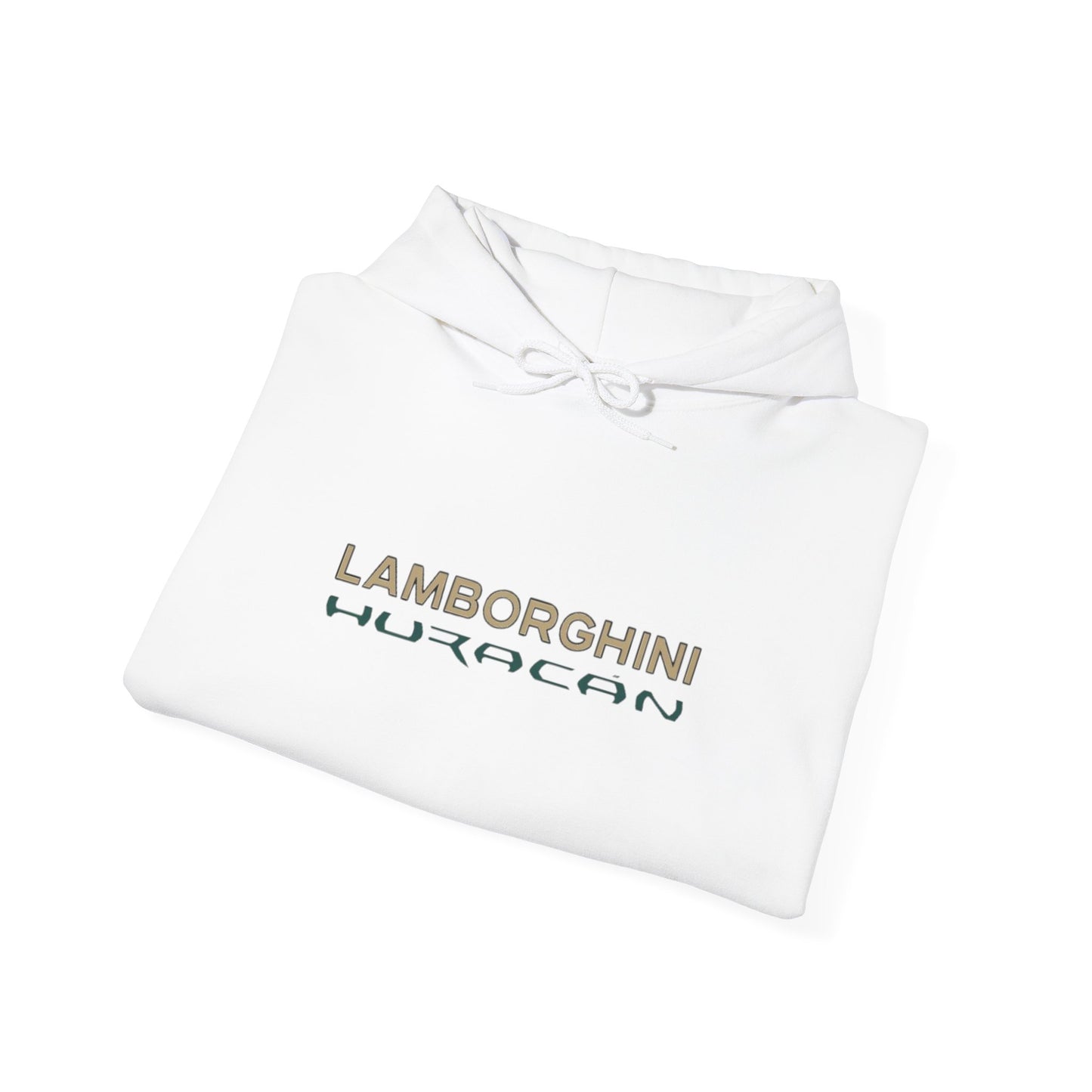 Lamborghini Huracán Graphic Hoodie — White Luxury Sports Car Pullover