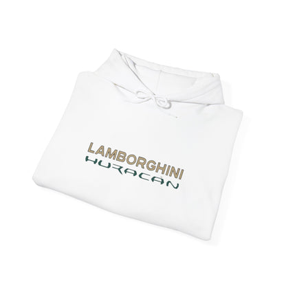 Lamborghini Huracán Graphic Hoodie — White Luxury Sports Car Pullover