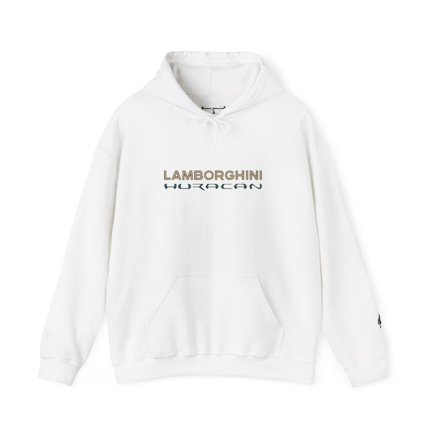 Lamborghini Huracán Graphic Hoodie — White Luxury Sports Car Pullover