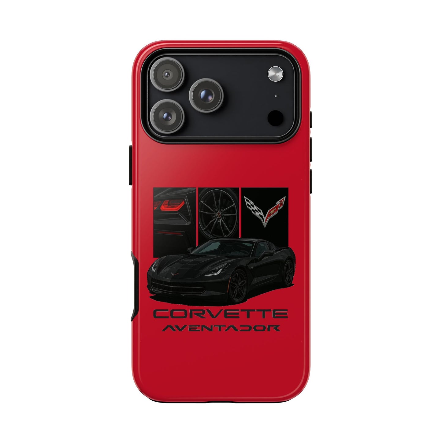 Corvette Aventador Red Phone Case — Sports Car Graphic iPhone Cover