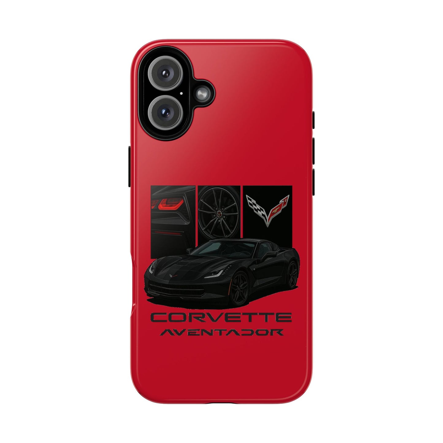 Corvette Aventador Red Phone Case — Sports Car Graphic iPhone Cover