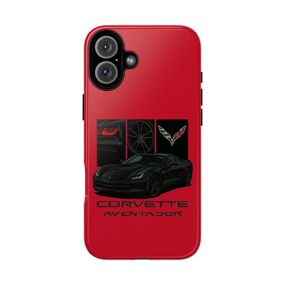 Corvette Aventador Red Phone Case — Sports Car Graphic iPhone Cover