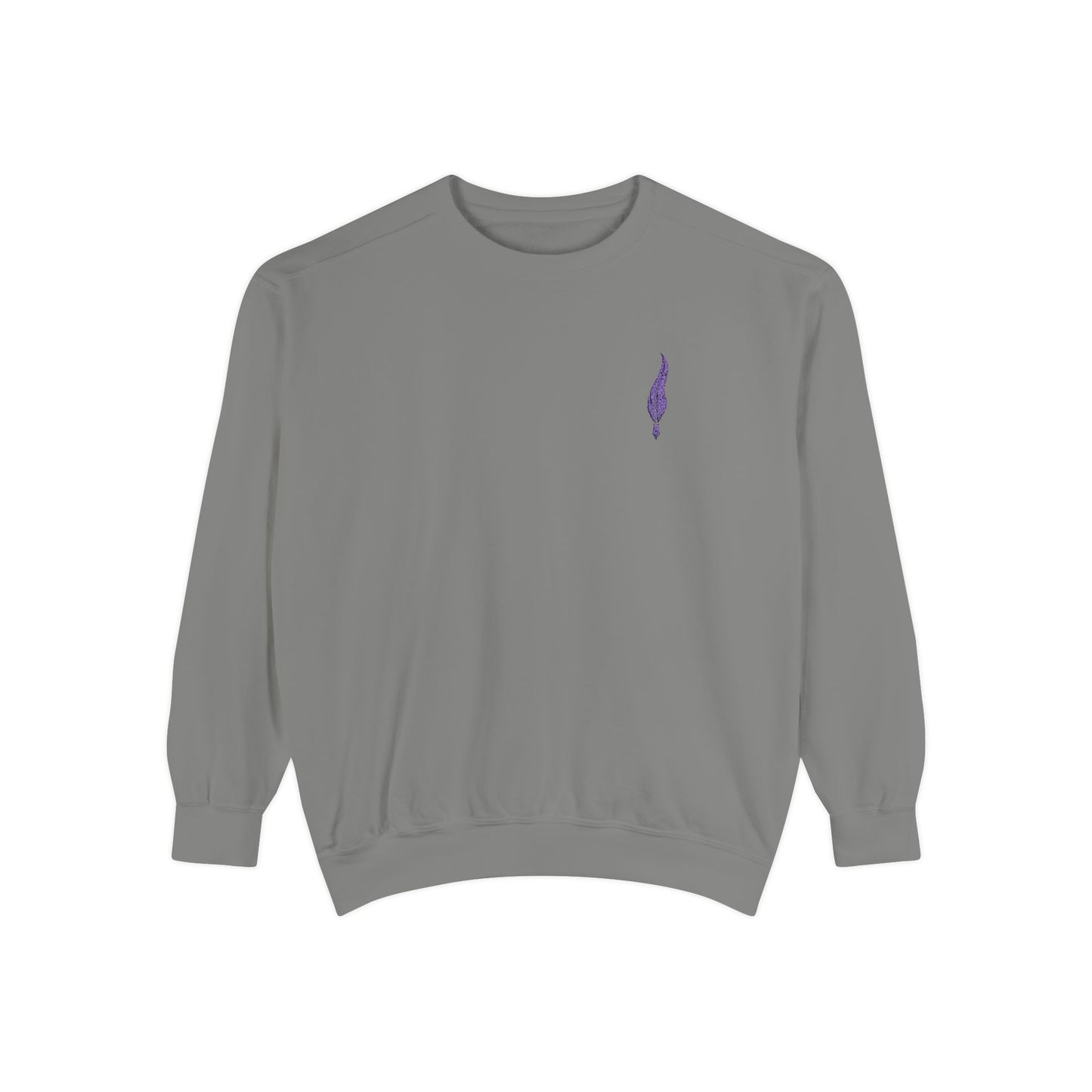 Lavender Stem Sweatshirt — Minimal Floral Crewneck