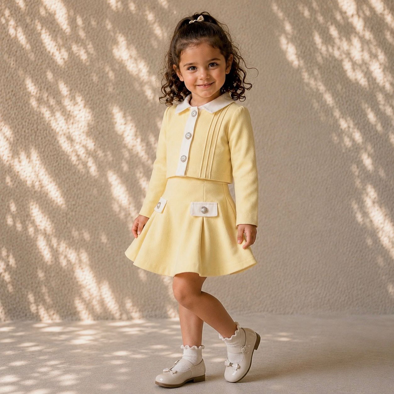 watar cropped blazer & A-line skirt set